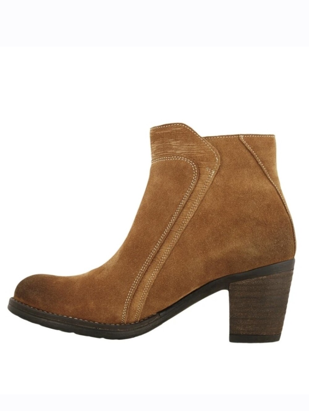Taos Dillie Heeled Booties Ankle Boots Brown Suede Leather Euro 38 US 7/7.5